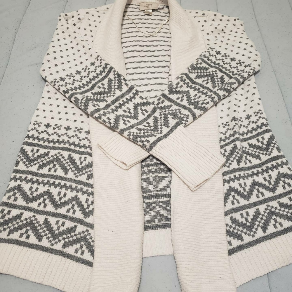 Loft Geometric Cardigan (S)